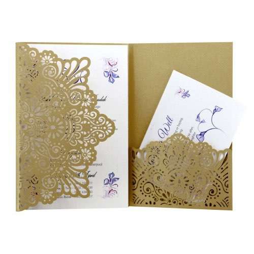 Silvery Invitation Card Laser Invitation Card Wedding Card